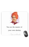 Customized Swami Vivekanda Quotes Picture Sublimation Mouse Pad | 8 X 7.5 Inch | Smooth Cloth Surface | Non-Slip Rubber Base | Personalized Mousepad for Laptop & Desktop (F17048)