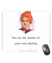 Customized Swami Vivekanda Quotes Picture Sublimation Mouse Pad | 8 X 7.5 Inch | Smooth Cloth Surface | Non-Slip Rubber Base | Personalized Mousepad for Laptop & Desktop (F17048)