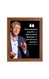 Bill Gates & Famous Quote Brown Frame, 12x16InchesInspirational Wall Art for Office, Home DecorIdeal Spiritual Gift