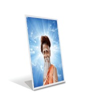 Car Desk/Table Top Sri Sri Sitaramdas Omkarnath Acrylic L-Style Photo Stand - 2.5x3.5 Inches, Compact And Stylish Spiritual Display (F6722)