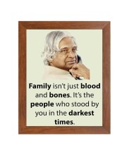 A P J Abdul Kalam & Famous Quote Brown Frame, 10x14InchesInspirational Wall Art for Office, Home DecorIdeal Spiritual Gift