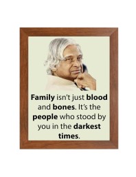 A P J Abdul Kalam & His Famous Quote Photo Frame - Brown Frame, Perfect for Office & Wall Decoration, Ideal Gift