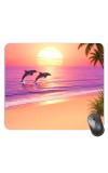 Customized Dolphins Picture Sublimation Mouse Pad | 8 X 7.5 Inch | Smooth Cloth Surface | Non-Slip Rubber Base | Personalized Mousepad for Laptop & Desktop (F17244)