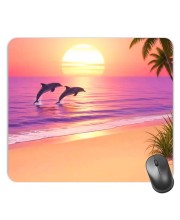 Customized Dolphins Picture Sublimation Mouse Pad | 8 X 7.5 Inch | Smooth Cloth Surface | Non-Slip Rubber Base | Personalized Mousepad for Laptop & Desktop (F17244)