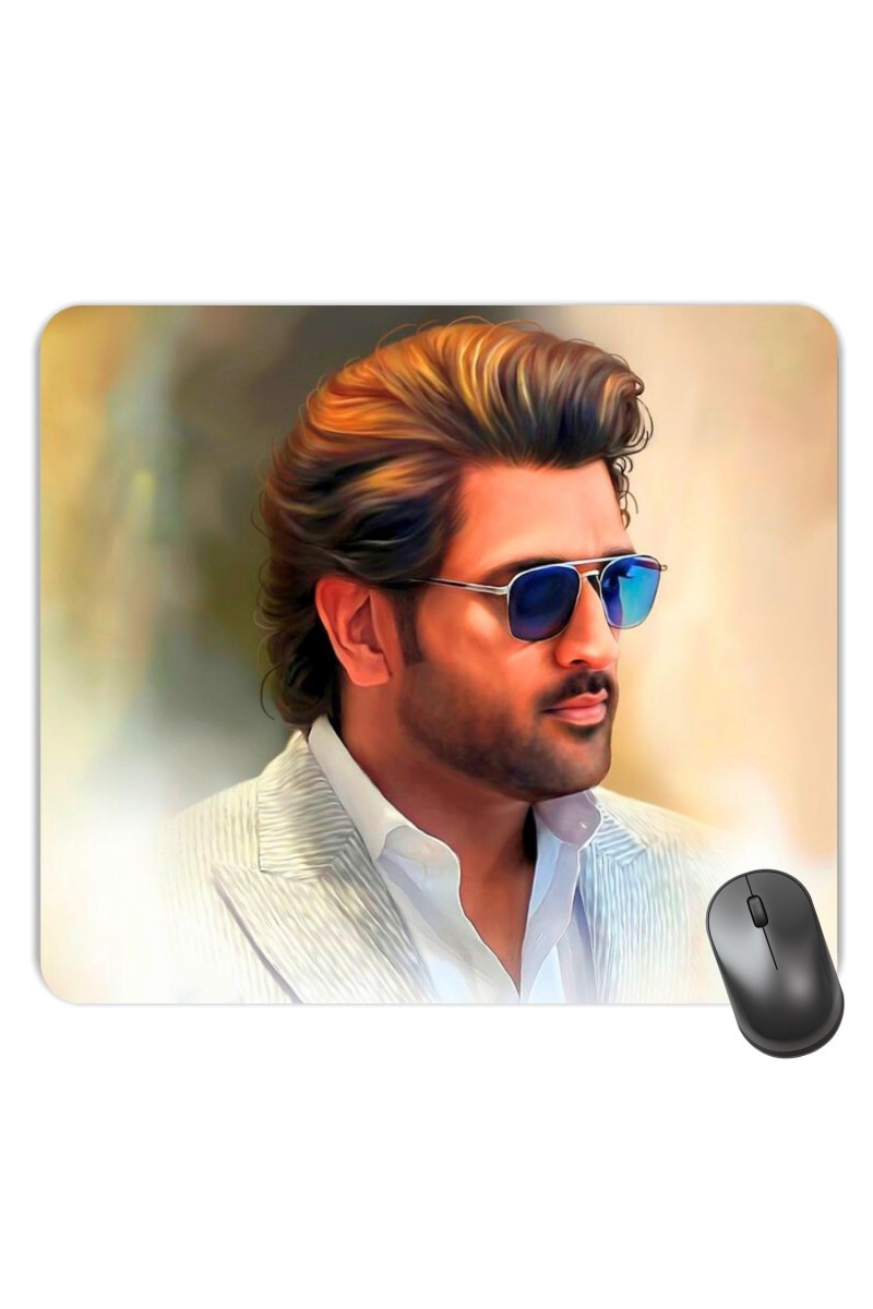 Customized Cricketer Dhoni Picture Sublimation Mouse Pad | 8 X 7.5 Inch | Smooth Cloth Surface | Non-Slip Rubber Base | Personalized Mousepad for Laptop & Desktop (F16987)