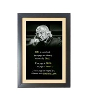 A. P. J. Abdul Kalam & His Famous Quote Photo Frame - Black Frame, 11x15 Inches, Perfect for Office & Wall Decoration, Ideal Gift