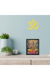 Hitech Sales Lord Vishnu Polystyrene Photo Frame for Pooja Room, Temple Decor, Home Decoration and Gifting (Wall and Tabletop, Rectangular, Printed Photo, 7.12 x 9.12 inches Frame, Black)