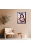 Baby Krishna Laminated Photo - 5x7 Inches, Divine Blessings for Home & Office and Temple Decoration