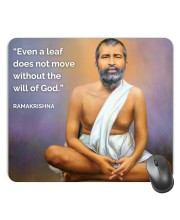 Customized Ramakrishna Paramahamsa Quote Picture Sublimation Mouse Pad | 8 X 7.5 Inch | Smooth Cloth Surface | Non-Slip Rubber Base | Personalized Mousepad for Laptop & Desktop (F17073)
