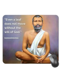 Customized Ramakrishna Paramahamsa Quote Picture Sublimation Mouse Pad | 8 X 7.5 Inch | Smooth Cloth Surface | Non-Slip Rubber Base | Personalized Mousepad for Laptop & Desktop (F17073)