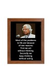 A P J Abdul Kalam & Famous Quote Brown Frame, 10x14InchesInspirational Wall Art for Office, Home DecorIdeal Spiritual Gift