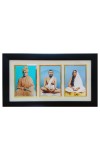 Hi tech Sales Swami Vivekananda & Ramkrishna Paramahansa & Sarada Maa photo frame | synthetic photo Frame with Glass | For wall, living room, gifts, pooja (Multicolor)