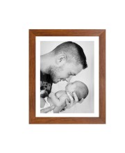 Father and Newborn Baby Black and White Photo | Monochrome Print| Perfect for Home, Nursery, or Gift |Timeless Family Portrait Art