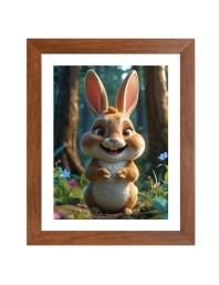 AI Funny Squirrel Art Picture for Kids - 14x18 inches, Brown Color - Perfect Wall Decor for Children's Room