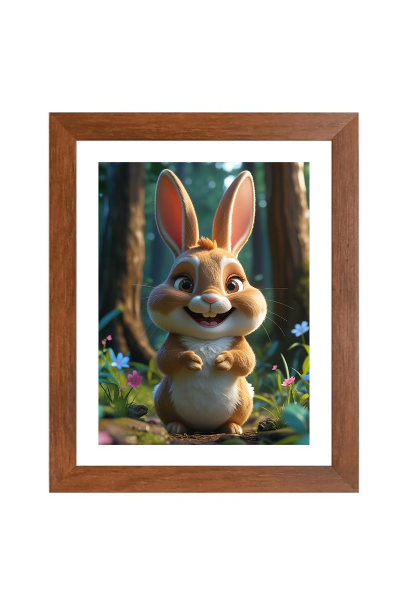 AI Funny Squirrel Art Picture for Kids - 14x18 inches, Brown Color - Perfect Wall Decor for Children's Room