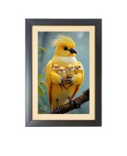 The mother bird Black Photo Frame Funny Animal and Bird Cartoon Art