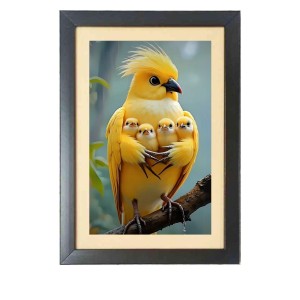 The mother bird Photo Frame Funny Animal and Bird Cartoon Art, Black color, 11x15 Inch The mother bird Photo Frame Funny Animal and Bird Cartoon Art, Black color, 11x15 Inch