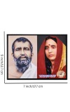 Ramakrishna Paramhansa & Sarada Ma Laminated Photo Frame | Wall & Tabletop Decor | Spiritual Home & Office Gift | Living Room & Wall Mount