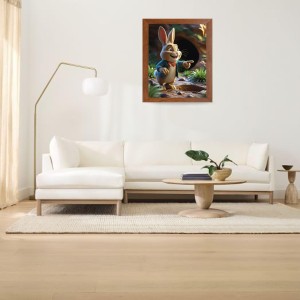 AI Funny Squirrel Art Picture for Kids - 16x20 inches, Brown Color - Perfect Wall Decor for Children's Room