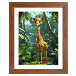 AI Funny Giraffe Art Picture for Kids - 10x14 inches, Brown Color - Perfect Wall Decor for Children's Room AI Funny Giraffe Art Picture for Kids - 10x14 inches, Brown Color - Perfect Wall Decor for Children's Room