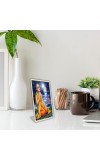 Car Desk/Table Top Shree Chaitanya Mahaprabhu Acrylic L-Style Photo Stand - 2.5x3.5 Inches, Compact And Stylish Spiritual Display (F6669)
