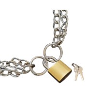 HiTechMart Heavy-Duty 4 ft Metal Chain with Mini 2 cm Padlock & Keys – Security Lock Chain for Multi-Purpose Use