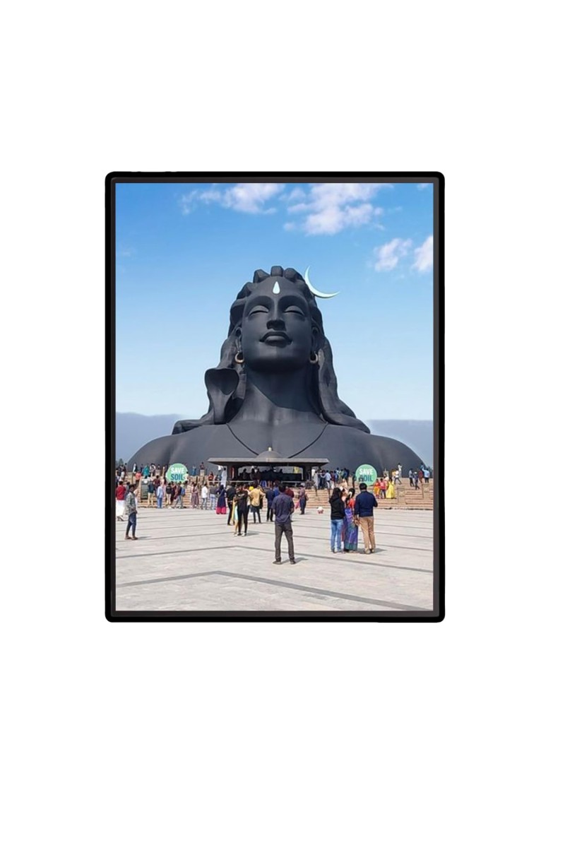 Adiyogi Laminated Photo - 9x11 Inches, Divine Blessings for Home & Office and Temple Decoration