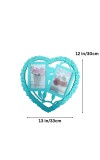 Heart Shaped Wall Hanging Photo Frame for 2 Pictures – Decorative Love Heart Collage Frame – Plastic Dual Photo Display for Bedroom, Living Room & Anniversary Gift (Light Green) (Light Green)