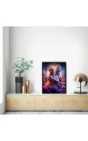Radha Krishna Laminated Photo - 5x7 Inches, Divine Blessings for Home & Office and Temple Decoration