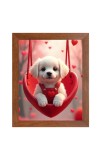 AI Funny Cute Dog Art Picture for Kids - 10x14 inches, Brown Color - Perfect Wall Decor for Children's Room
