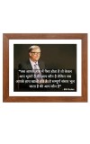 Bill Gates & His Famous Quote Photo Frame - Brown Frame, Perfect for Office & Wall Decoration, Ideal Gift