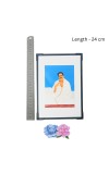 Hitech Sales Barda Wooden Laminated Photo Frame with Stand for Pooja Room, Temple, Home Decor, Gift (Wallmount and Tabletop, 24 x 17 cm)