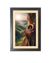 The cute bird Black Photo Frame Funny Animal and Bird Cartoon Art