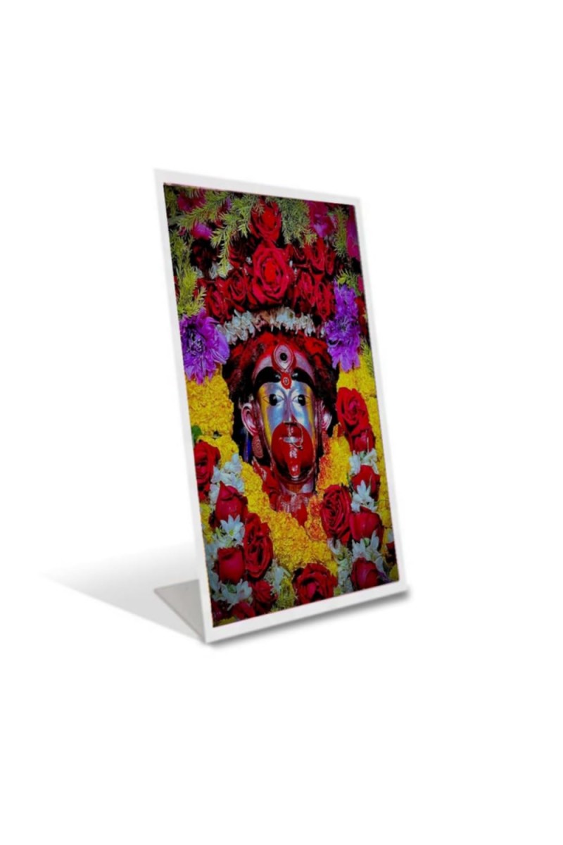 Car Desk/Table Top Maa Tara Acrylic L-Style Photo Stand - 2.5x3.5 Inches, Compact And Stylish Spiritual Display (F6701)