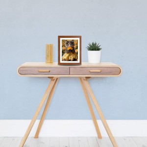 AI Funny Cute Cat Art Picture for Kids - 10x14 inches, Brown Color - Perfect Wall Decor for Children's Room