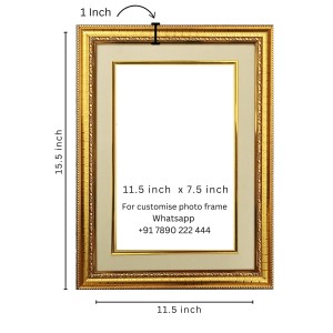 Nav Durga Golden Photo 11.5x15.5 Inches Perfect for Home, Office & Temple Decoration