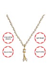 Hitech Sales Artificial Pearl Garland Mala Necklace | Decorative Pearl Chain for Pooja, Mandir, and Festive Decorations | White and Gold Beads Mala with Hanging Pendant (Small, 6, Piece)