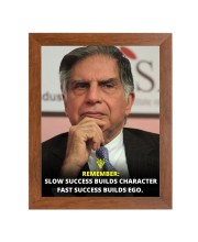 Shree Ratan Naval Tata & Famous Quote Brown Frame, 10x14InchesInspirational Wall Art for Office, Home DecorIdeal Spiritual Gift