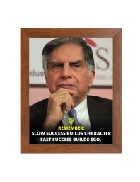 Shree Ratan Naval Tata & Famous Quote Brown Frame, 10x14InchesInspirational Wall Art for Office, Home DecorIdeal Spiritual Gift