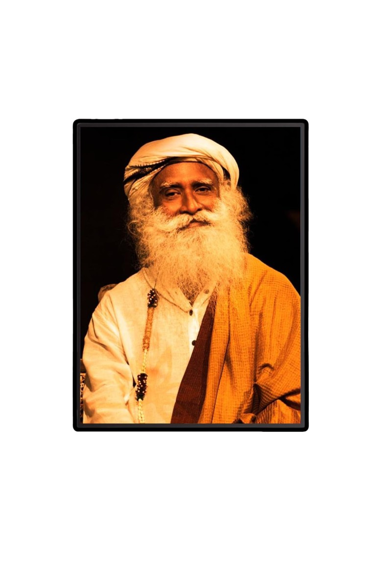 Sadhguru (Jaggi Vasudev) Laminated Photo - 5x7 Inches, Divine Blessings for Home & Office and Temple Decoration