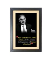 Sri Ratan Naval Tata & His Famous Quote Black Photo Frame, 11x15 Inches, Perfect for Office & Wall Decoration, Ideal Gift