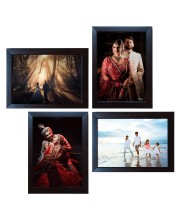 Hitech Swami Vevekananda & Ramakrishna Paramahansa & Sarada maa photo frame, Laminated photo frame for wall, living room, gifts (Wood Base and Front Laminated) (10.5(L) x 19.5(w))