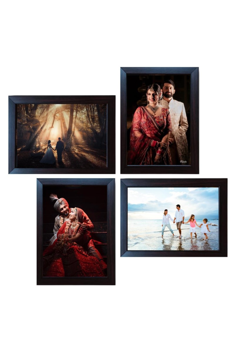 Hitech Swami Vevekananda & Ramakrishna Paramahansa & Sarada maa photo frame, Laminated photo frame for wall, living room, gifts (Wood Base and Front Laminated) (10.5(L) x 19.5(w))