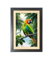 The beautiful bird Black Photo Frame Funny Animal and Bird Cartoon Art
