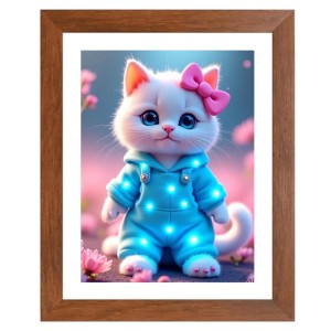 AI Funny Cute Kitty Cat Art Picture for Kids - 18x22 inches, Brown Color - Perfect Wall Decor for Children's Room AI Funny Cute Kitty Cat Art Picture for Kids - 18x22 inches, Brown Color - Perfect Wall Decor for Children's Room