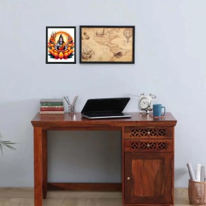 Hitech Sales Lord Shiva Polystyrene Photo Frame for Pooja Room, Temple Decor, Home Decoration and Gifting (Wall and Tabletop, Rectangular, Printed Photo, 7.12 x 9.12 inches Frame, Black)