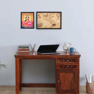 Hitech Sales Goddess Shri Gayatri Devi Maa Polystyrene Photo Frame for Pooja Room, Temple, Home Decor and Gift (Wall and Tabletop, Printed Photo, Black, 7.12 x 9.12 inches)