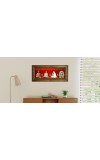 Hitech Sales Swami Vivekananda, Ramakrishna Paramhansa, Sarada Maa, Kali Maa - Photos in One Religious Photo Frame (16.6 x 6.6 inches, Golden, Pvc Frame)
