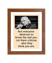 A P J Abdul Kalam & Famous Quote Brown Frame, 10x14InchesInspirational Wall Art for Office, Home DecorIdeal Spiritual Gift
