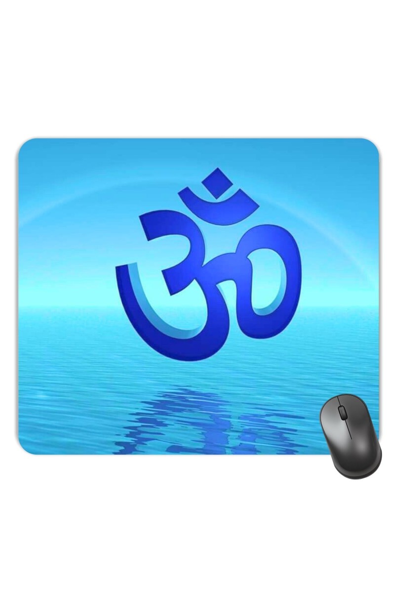 Customized Om Symbol Picture Sublimation Mouse Pad | 8 X 7.5 Inch | Smooth Cloth Surface | Non-Slip Rubber Base | Personalized Mousepad for Laptop & Desktop (F17025)